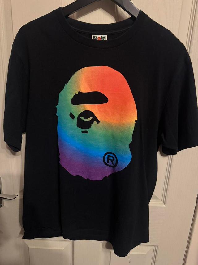 BAPE Men's T-shirt - Black/Multi - L on Productcaster.