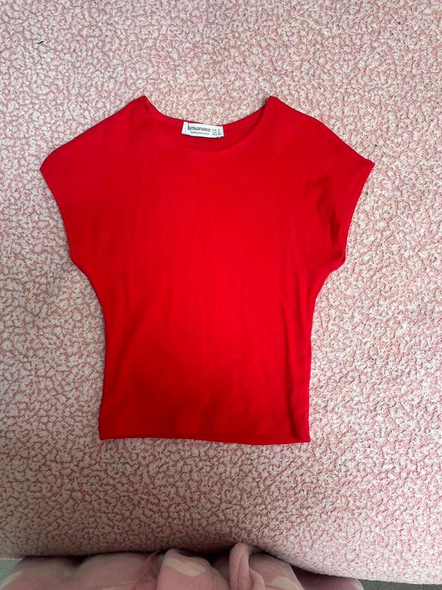 Stradivarius Women's Crop top - Red - 6 on Productcaster.