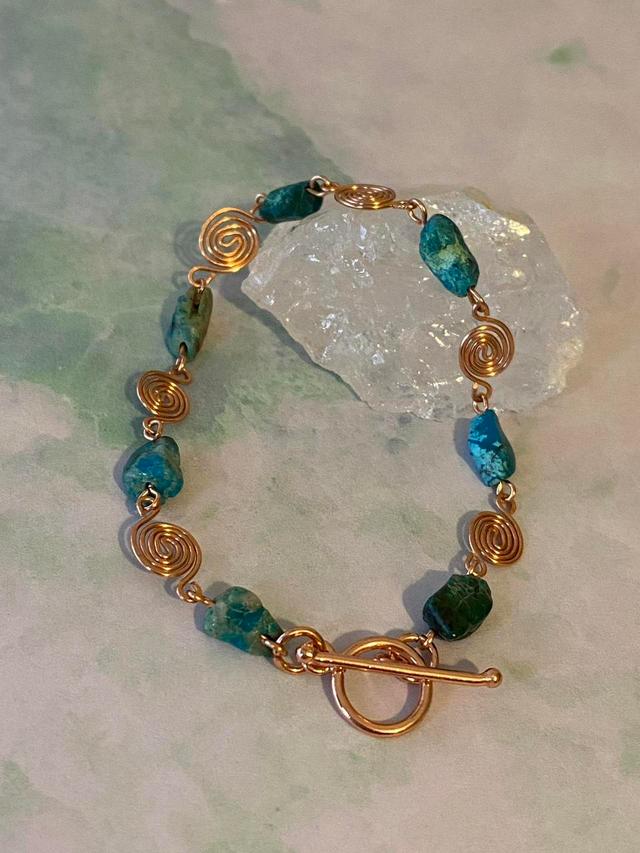 Handmade Women's Bracelet - Blue/Multi on Productcaster.