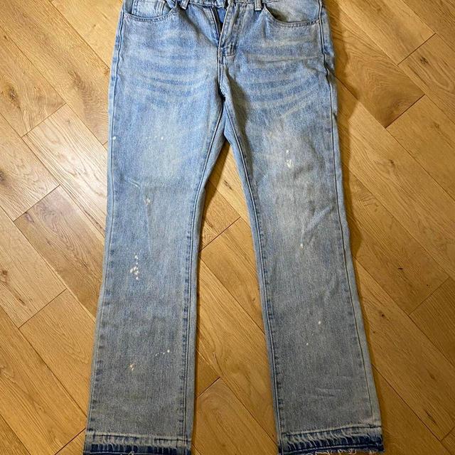 Men's Bleached Jeans - Blue - S on Productcaster.