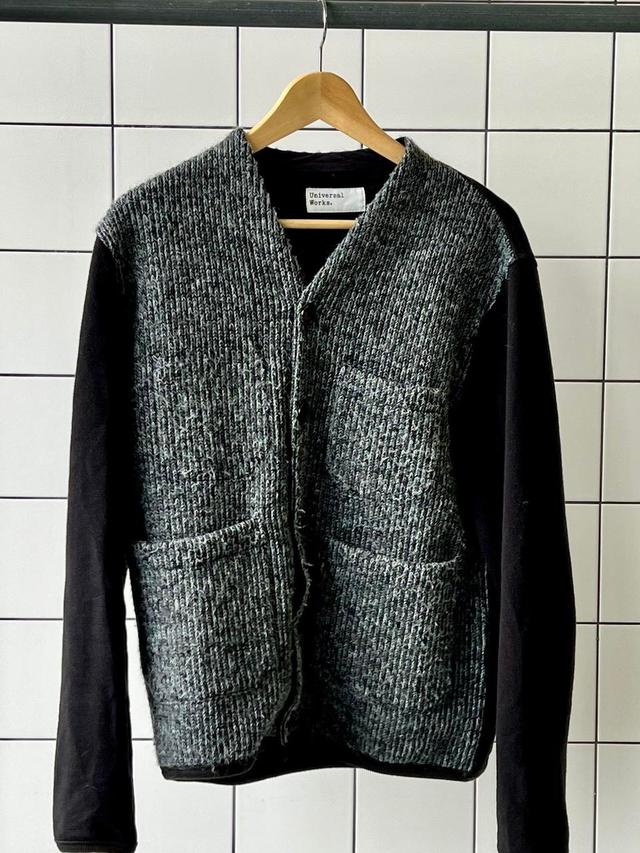 Universal Works Men's Cardigan - Black/Grey - M on Productcaster.