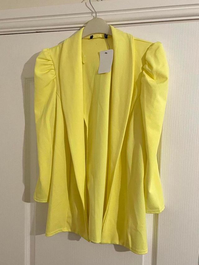 Women's Blazer Jacket - Yellow - UK 8 on Productcaster.