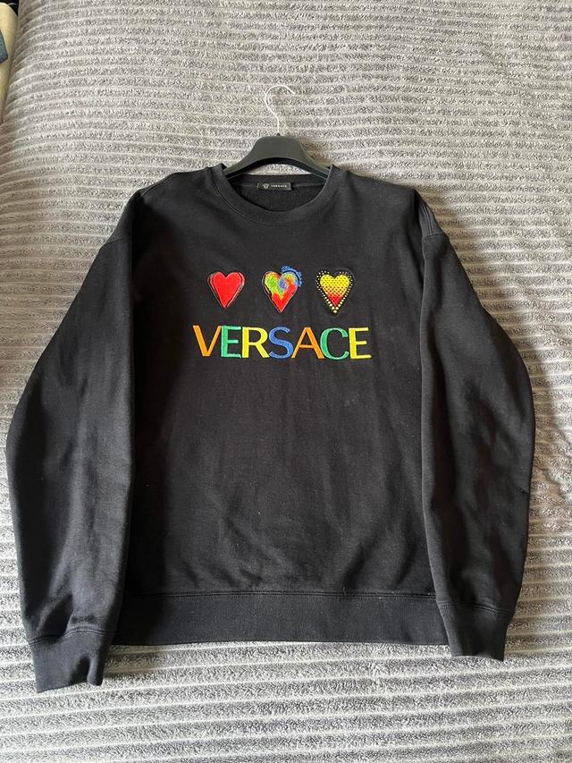 Versace Men's Sweatshirt - Black/Navy - M on Productcaster.