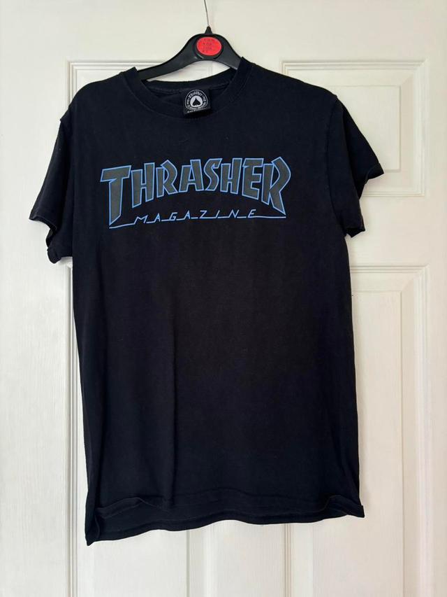 Thrasher Men's T-shirt - Navy/Black - S on Productcaster.