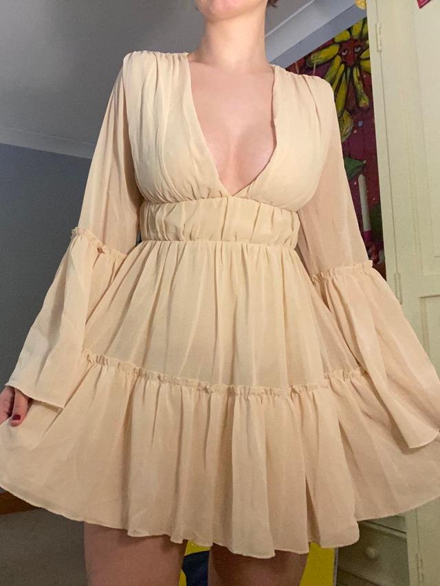 Women's Babydoll Dress - Tan/Cream - 8 on Productcaster.