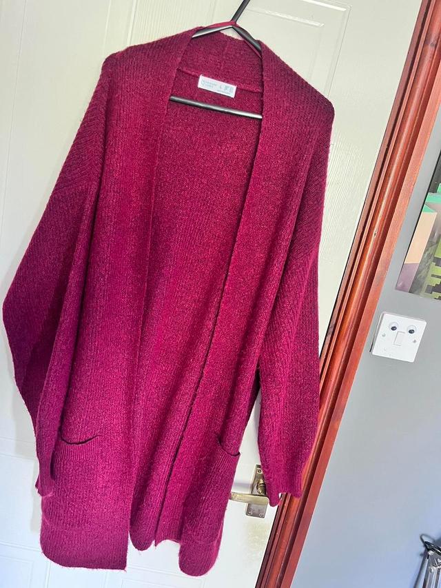 Primark Women's Cardigan - Burgundy - 16 on Productcaster.