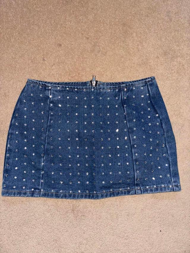 PrettyLittleThing Women's Skirt - Blue/Navy - UK 4 on Productcaster.