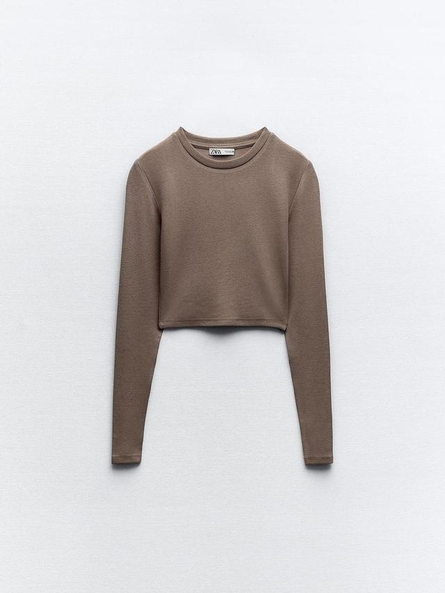 Zara Women's Crop top - Brown - 8 on Productcaster.