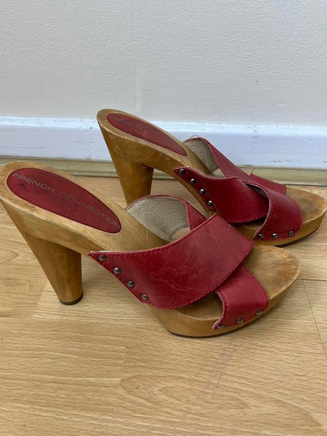 French Connection Women's Clogs - Red/Brown - UK 6 on Productcaster.