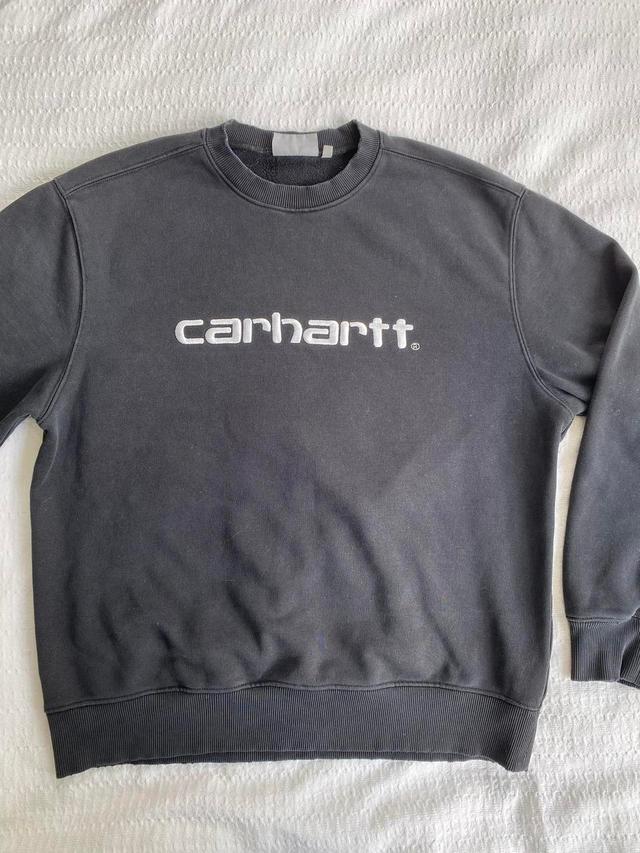 Carhartt WIP Men's Sweatshirt - Black/White - M on Productcaster.