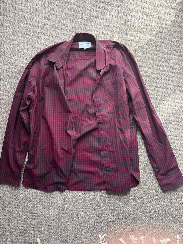 Carhartt Men's Shirt - Burgundy/Red - XL on Productcaster.