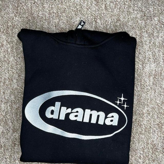 Drama Call Men's Hoodie - White/Black - M on Productcaster.