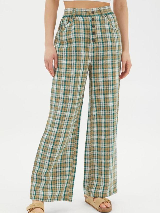 Urban Outfitters Women's High waisted Trousers - Green/Khaki - XS on Productcaster.