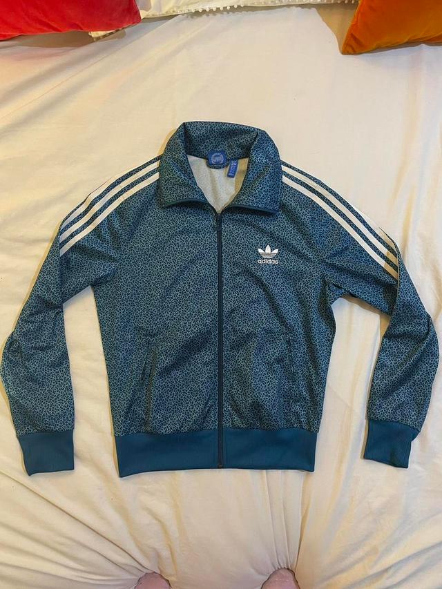 Adidas Women's Jacket - Blue/White - S on Productcaster.