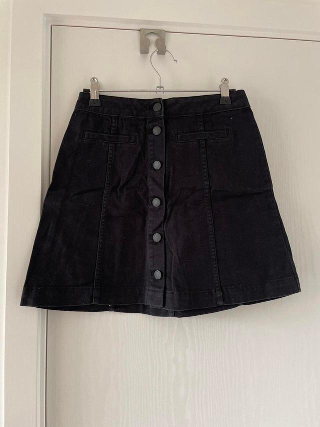 H&M Women's Skirt - Black/Navy - UK 8 on Productcaster.