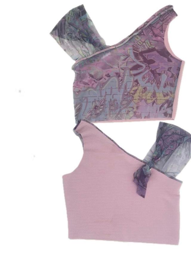 Urban Outfitters Women's Crop top - Pink/Multi - 6 on Productcaster.