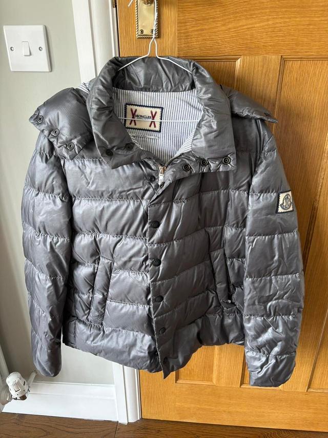 Moncler Men's Puffer Jacket - Grey/Silver - S on Productcaster.