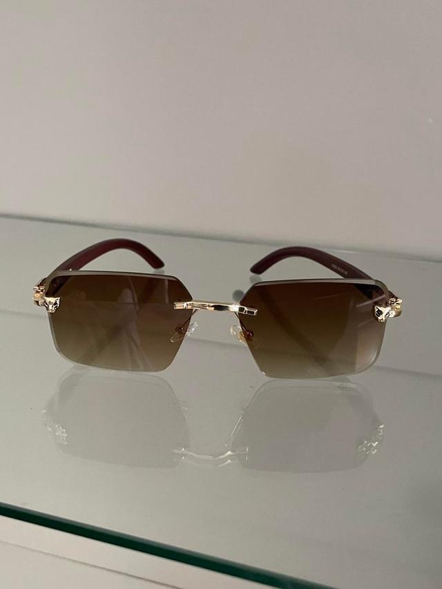 Men's Square Sunglasses - Brown on Productcaster.