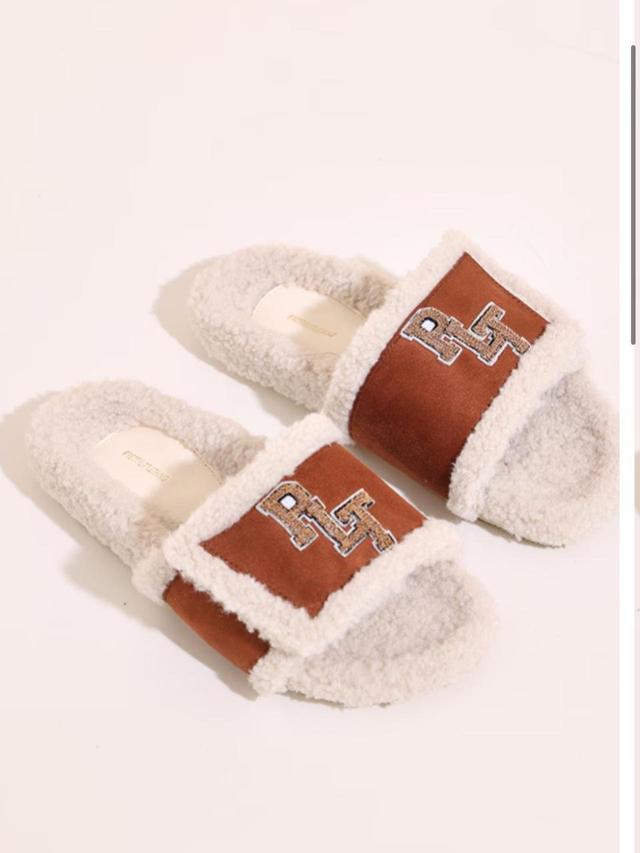 PrettyLittleThing Women's Slides - Brown/Cream - UK 3 on Productcaster.