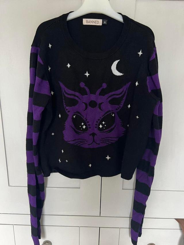 Women's Jumper - Black/Purple - 6 on Productcaster.