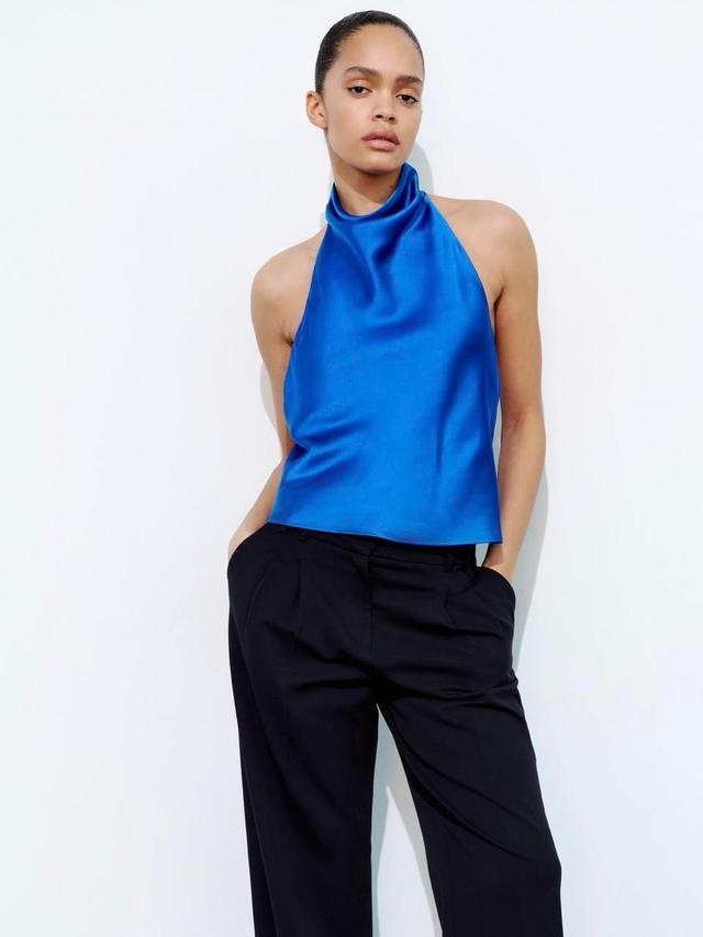 Zara Women's Crop top - Blue - 6 on Productcaster.