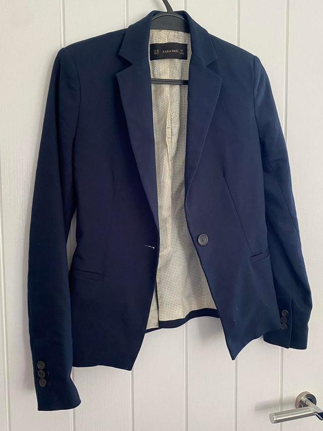 Zara Women's Blazer Jacket - Navy - XS on Productcaster.