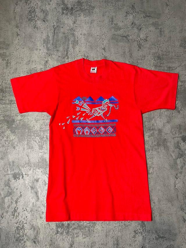 American Vintage Women's T-shirt - Red/Multi - M on Productcaster.