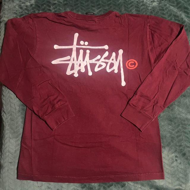 Stüssy Men's T-shirt - Burgundy - M on Productcaster.