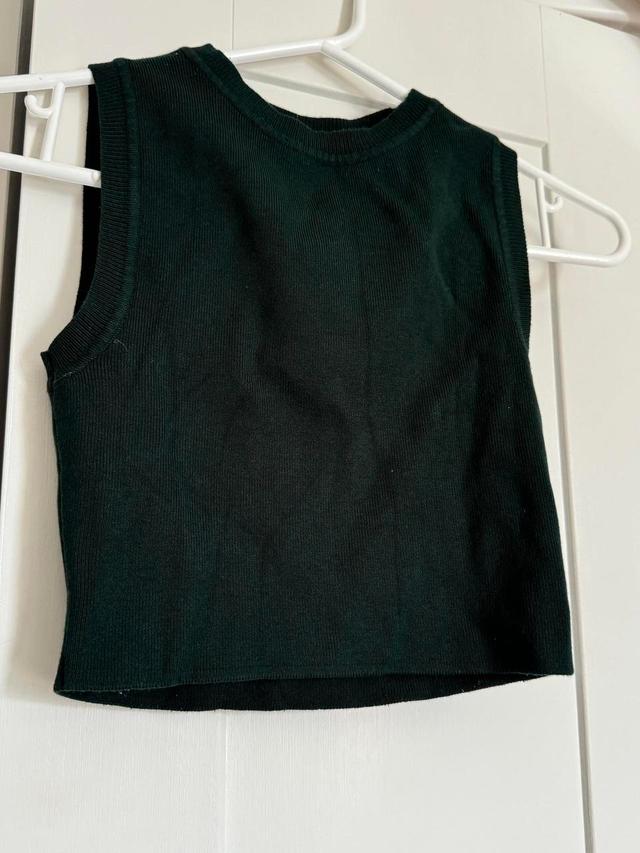 Zara Women's Crop top - Green - S on Productcaster.