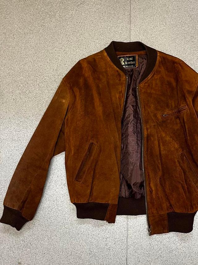 Men's Bomber Jacket - Brown - L on Productcaster.