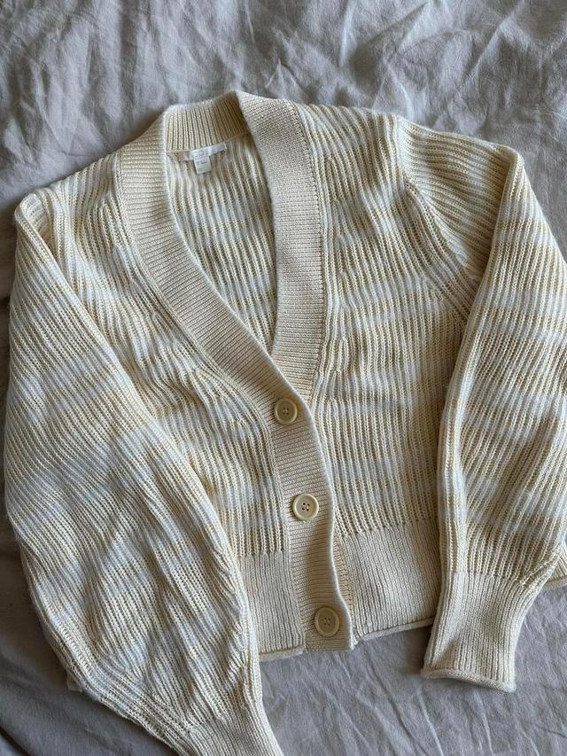 COS Women's Cardigan - Cream/Yellow - XS on Productcaster.