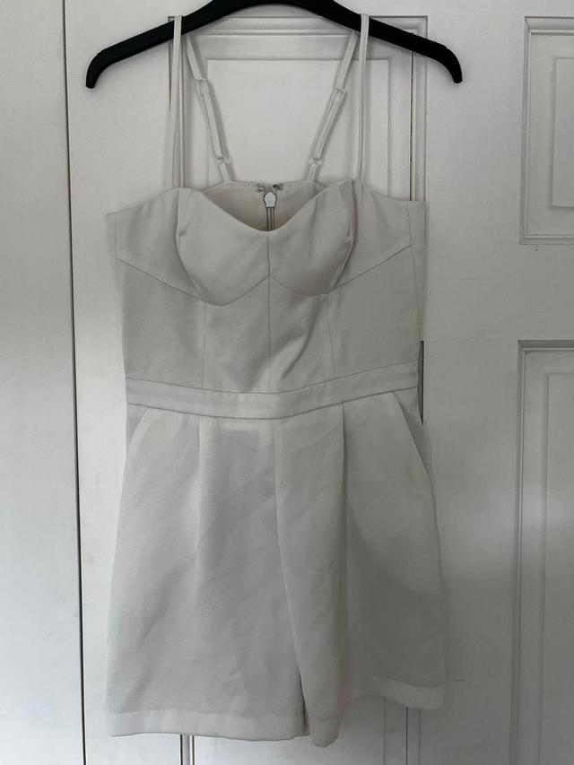 Topshop Women's Playsuit - White - UK 6 on Productcaster.