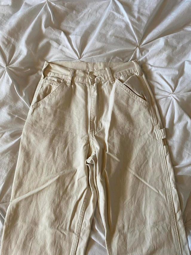 Brandy Melville Women's Trousers - Cream - UK 4 on Productcaster.