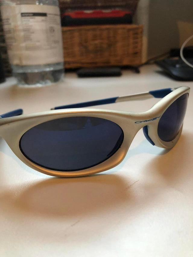 Oakley Men's Sunglasses - Blue/Grey on Productcaster.