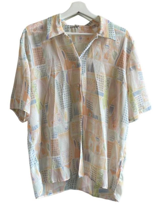 Vintage Men's Shirt - Multi/Cream - S on Productcaster.