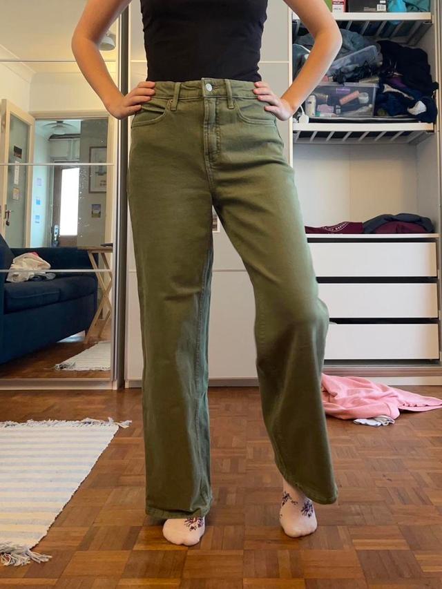 Old Navy Women's High waisted Jeans - Green/Khaki - UK 8 on Productcaster.