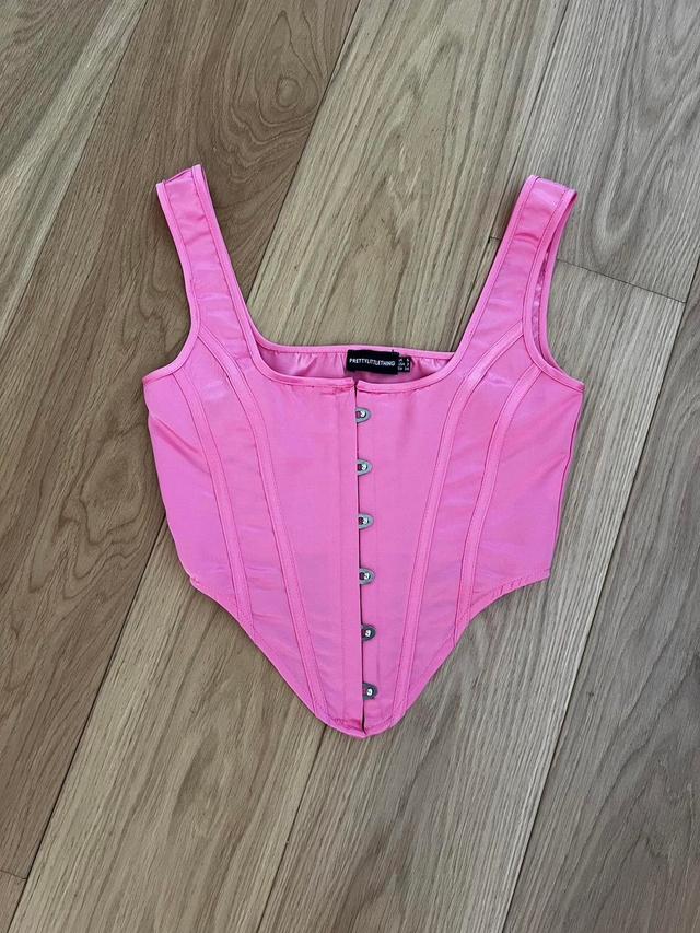 PrettyLittleThing Women's Corset - Pink - 6 on Productcaster.