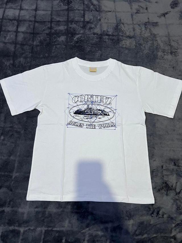 Corteiz Men's T-shirt - White/Black - M on Productcaster.