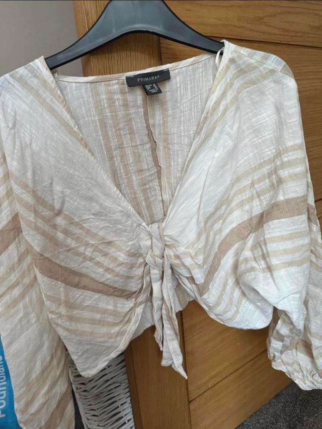 Primark Women's Blouse - Cream/White - 12 on Productcaster.