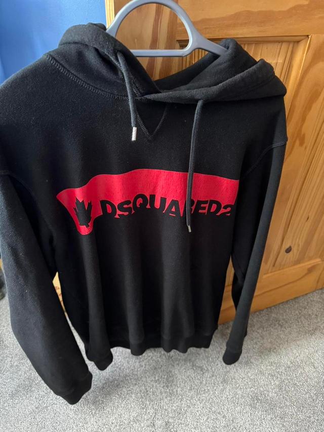 Dsquared2 Men's Hoodie - Black/Red - S on Productcaster.