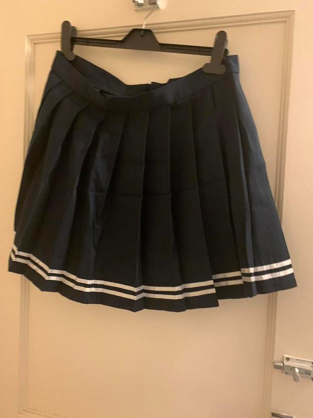 Women's Casual Skirt - Navy/White - UK 8 on Productcaster.