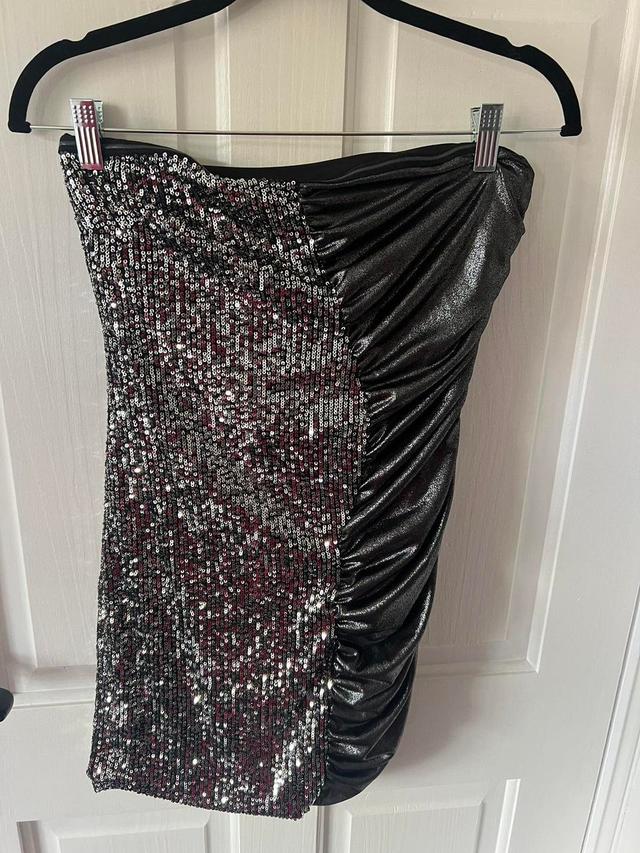 Topshop Women's Bodycon Dress - Silver/Black - 10 on Productcaster.