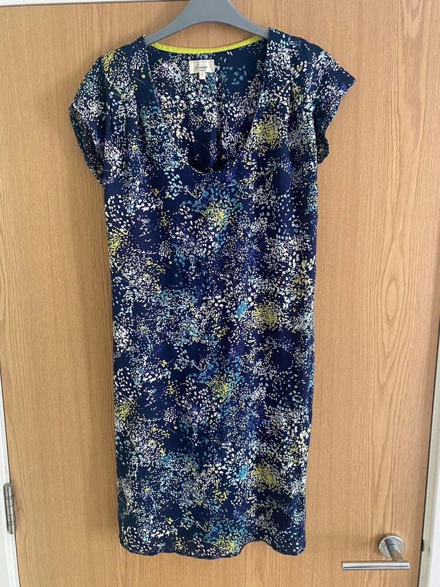 Preloved Women's Slip Dress - Blue/Multi - 8 on Productcaster.