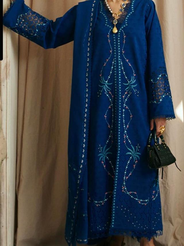 Suffuse by Sana Yasir Women's Dress - Blue - S on Productcaster.