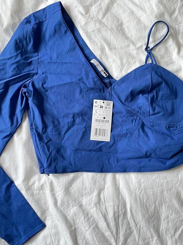 Stradivarius Women's Top - Blue - L on Productcaster.