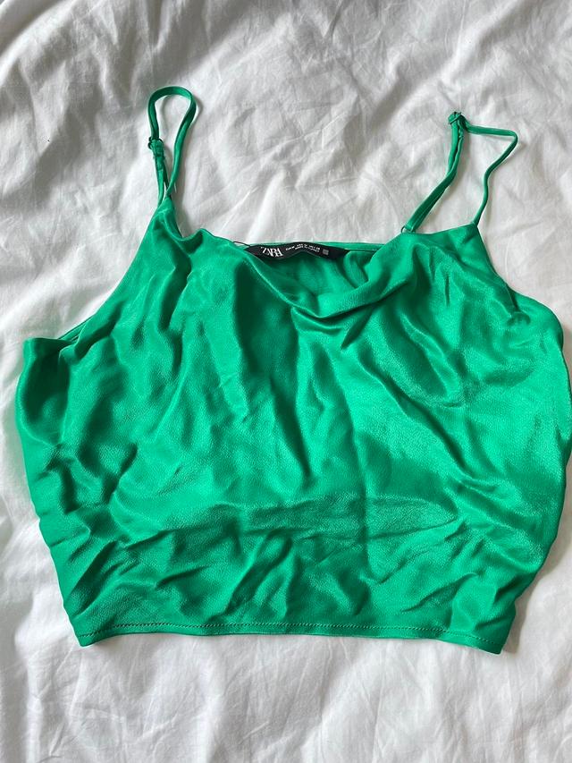 Zara Women's Top - Green - M on Productcaster.