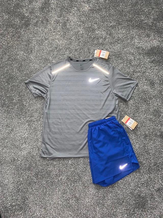 Nike Men's Shorts - Grey/Blue - M on Productcaster.