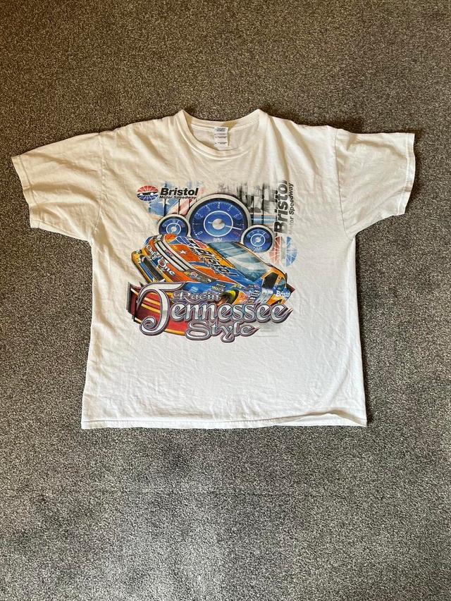 Gildan Men's T-shirt - White/Multi - L on Productcaster.