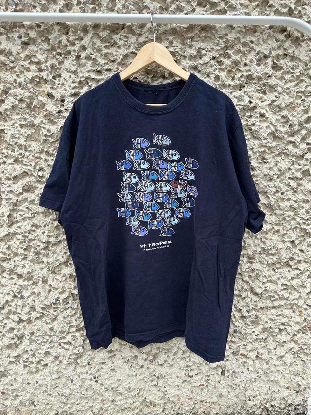 American Vintage Men's T-shirt - Navy - XXL on Productcaster.