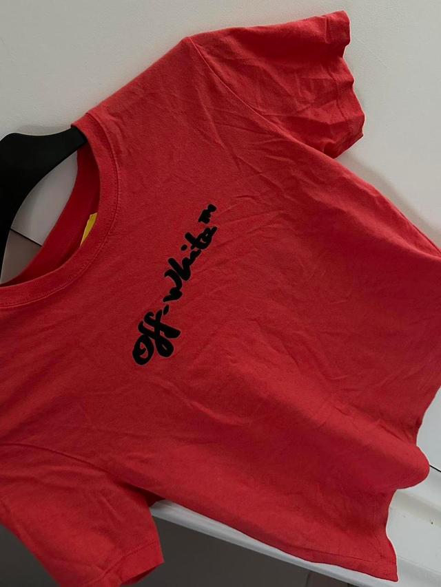 Off-White Women's T-shirt - Red - 8 on Productcaster.